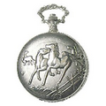 Pocket Watch w/ Chain (2 Horses)